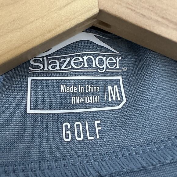 Slazenger Golf Top Womens Medium Blue Grey Funnel Neck Sweatshirt Outdoor Casual - Picture 6 of 10